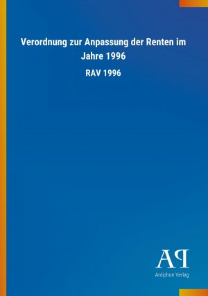 Verordnung zur Anpassung der Renten im Jahre 1996