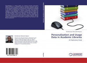 neues Buch – Wondwossen Mulualem Beyene – Personalization and Usage Data in Academic Libraries