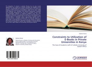 neues Buch – Salome Kivuva – Constraints to Utilization of E-Books in Private Universities in Kenya