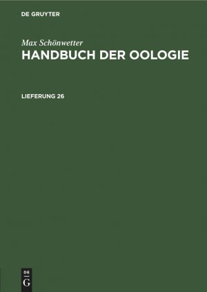 Handbuch der Oologie, Lieferung 26, Handbuch der Oologie Lieferung 26