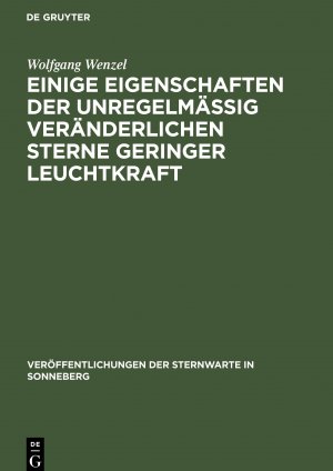 Einige Eigenschaften der unregelmaessig veraenderlichen Sterne geringer Leuchtkraft