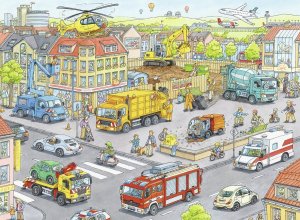 neues Spiel – Ravensburger Kinderpuzzle - 10558 Fahrzeuge in der Stadt - Puzzle fuer Kinder ab 6 Jahren, mit 100 Teilen im XXL-Format