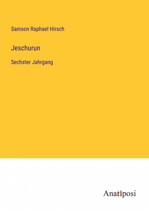 neues Buch – Hirsch, Samson Raphael – Jeschurun