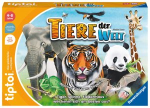 neues Spiel – Gunter Baars – Ravensburger tiptoi Spiel 00171 Tiere der Welt, Erkenne die Tiere anhand ihrer Eigenschaften, Lernspiel fuer 1-4 Kinder von 4-8 Jahren