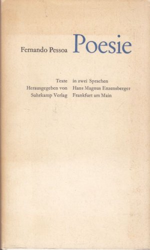 Poesie. portugiesisch deutsch Übertragung und Nachwort von Georg Rudolf Lind. Herausgegeben von hans Magnus Enzensberger.