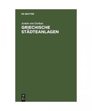 antiquarisches Buch – Armin von Gerkan – Griechische Städteanlagen