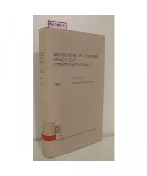 Bibliographie der deutschen Sprach- und Literaturwissenschaft.