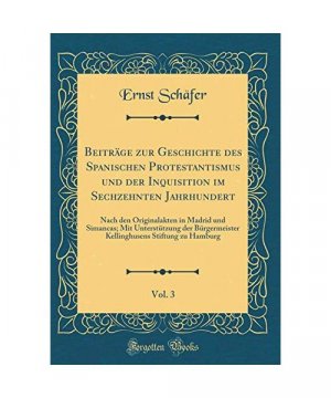 Beiträge zur Geschichte des Spanischen Protestantismus und der Inquisition im Sechzehnten Jahrhundert, Vol. 3