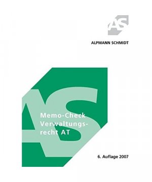 gebrauchtes Buch – Holger Knemeyer – Memo-Check Verwaltungsrecht  AT