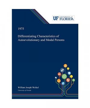 gebrauchtes Buch – William Weikel – Differentiating Characteristics of Autoevolutionary and Modal Persons