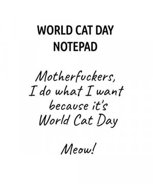 World Cat Day Notepad