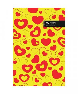 My Heart Lifestyle Journal, Blank Write-in Notebook, Dotted Lines, Wide Ruled, Size (A5) 6 x 9 In (Yellow)