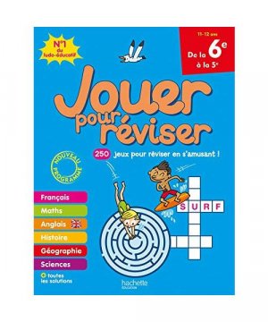 Jouer pour réviser - De la 6e à la 5e - Cahier de vacances 2022: Avec un crayon