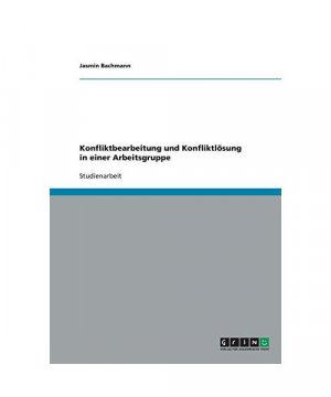 Konfliktbearbeitung und Konfliktlösung in einer Arbeitsgruppe