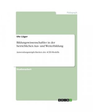 Bildungswissenschaftler in der betrieblichen Aus- und Weiterbildung