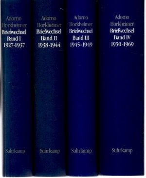 Max Horkheimer und Theodor W. Adorno Briefwechsel 1927 - 1969. Band I: 1927-1937, Band II: 1938-1944, Band III: 1945-1949, Band IV: 1950-1969, Theodor […]