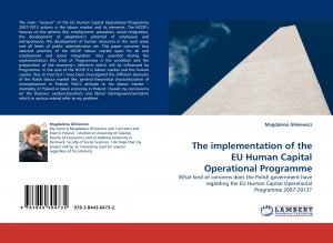 neues Buch – Magdalena Gliniewicz – The implementation of the EU Human Capital Operational Programme / What kind of concerns does the Polish government have regarding the EU Human Capital Operational Programme 2007-2013?