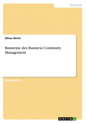 Bausteine des Business Continuity Management