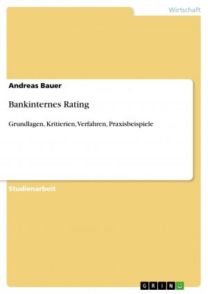 Bankinternes Rating / Grundlagen, Kritierien, Verfahren, Praxisbeispiele