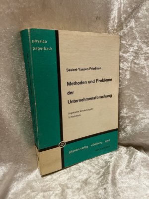 gebrauchtes Buch – Sasieni, M., A – Methoden und Probleme der Unternehmensforschung: Operations Research