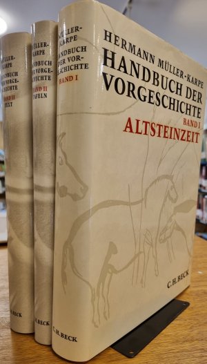 antiquarisches Buch – Müller Kampe, Hermann – Handbuch der Vorgeschichte Erster Band. Altsteinzeit. Zweiter Band: Jungsteinzeit. Band 1: Textbuch, Band 2 : Tafeln. In EINEM Band