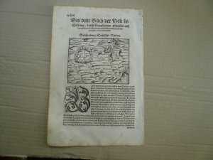 antiquarisches Buch – Münster Sebastian – Beschreibung teutscher Nation, Karte, S.Muenster, anno 1567                     --Blattmaß: 31 x 20 cm., Karte: 10 x 13 cm.. Südorientierte Karte.