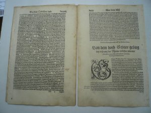 antiquarisches Buch – Münster Sebastian – Lindau, Meinau, Bodensee, Bregenz, anno 1580, Sebastian Münster, Cosmographia, selten    -insgesamt 8 Seiten aus der originalen Cosmographia, jeweils 30 x 21 cm..