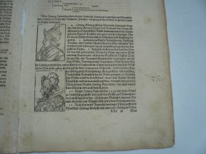 antiquarisches Buch – Münster Sebastian – Pfalz, Pfalzgrafen, Rheinpfalz, anno 1590, 6 Seiten aus d. Cosmographia des Sebastian Münster        -behandelt u.a. Rheinpfalz, Heidelberg, Genealogie, Rittertum, Adel, Kriege, usw.. Blattmaß jeweils 35 x 21 cm..