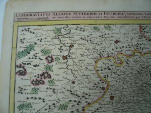 antiquarisches Buch – Danckerts Cornelis + Justus – Alsace, course of the Rhin, Danckerts,anno 1690, old colours