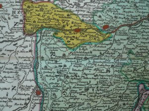 antiquarisches Buch – Homann J.B. – Bavariae, map, Homann, anno 1728, coloured