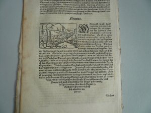 antiquarisches Buch – Münster Sebastian – Turin,Papia,Rimini,Siena,Mantua,anno 1570, 5 Holzschnitte, Sebastian Münster,              --aus einer dt. Ausgabe der Cosmographia, insgesamt 8 Seiten, Blattmaß je 30 x 20 cm., gering gebräunt.