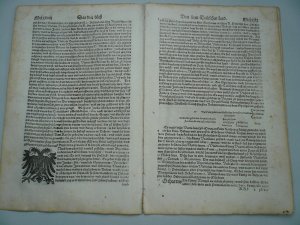 antiquarisches Buch – Münster Sebastian – Böhmen, Geschichte, S.Muenster, Cosmographia, 8 Seiten Bohemica, anno 1570. beschreibt u.a.: Genealogie der böhmischen Könige, Christianisierung, Wenzel, Johannes von Luxemburg, Universitätsgründung von Prag usw.. Auch eine Beschreibung von Breslau/Schlesien. Blattmaß jeweils 30 x 20 cm., etwas gebräunt.