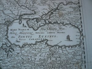 antiquarisches Buch – Sandrart Jacob 1630-1708 – Eastern Mediterranean, Greece, Map, Sandrart, anno 1690, scarce!