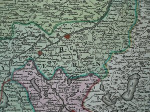 antiquarisches Buch – Homann J.B. – Bavariae, map, Homann, anno 1728, coloured