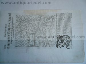 Apulia/Neapolis, anno 1580, Sebastain Münster, woodcut Woodcut