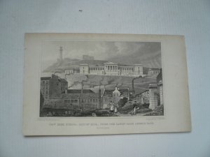 Edinburgh, anno 1850, steelengraving, New High School