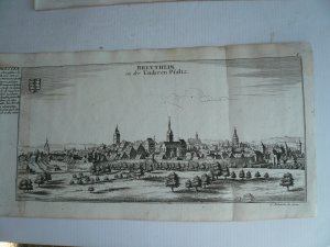 Bretten (Kr.Karlsruhe), anno 1720, Kupferstich, Bodenehr Gabriel