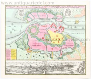 Copenhagen-Kopenhagen, anno 1760, Seutter-Lotter, Kopenhagen. "