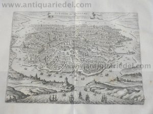 Hongchow/Quinzay/Xuntien, China, anno 1646 Merian M., townview