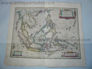 Indiae Orientalis, anno 1638, Janssonius map, german edition