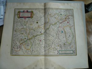 COLONIENSIS,Karte,a.1665,altkoloriert, breitrandig, Blaeu J., au