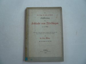 antiquarisches Buch – Weinitz Dr. Franz – Schlacht von Nördlingen 1634, Weinitz