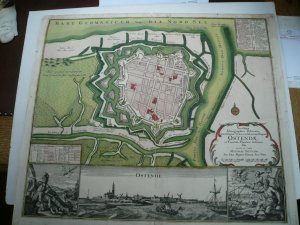 Ostende/townview, anno 1734, Seutter Matthäus "Novissima Ichnogr