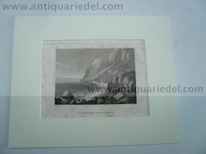 die Meerenge von Gibraltar, anno 1850, steelengraving