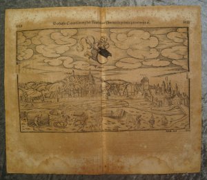 Die Statt Ulm, anno 1628, Holzschnitt Sebastian Münster