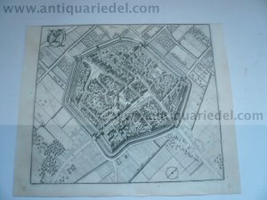 Düren, anno 1647, Kupferstich, Merian Matthäus, 9x17 cm.. Topogr