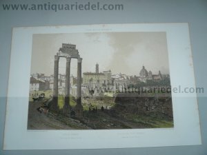 Rom, Forum Romanum, Benoist-Ciceri-Charpentier, anno 1870 Rome d