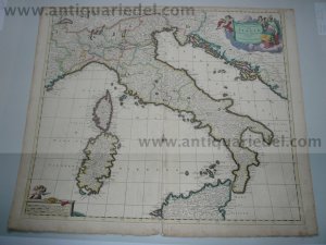 Italiae,Generalmap,anno 1690, Danckerts Justus, nice colours