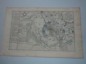 Olomouc-Olmütz, anno 1765, map, Battle of the year 1758