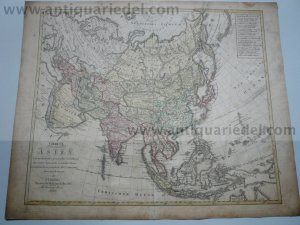 Asia, Generalmap, anno 1805, Güssefeld, Homann Heirs